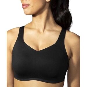 Brooks Sport Dare Underwire Molded Support Racerback Run Bra Black 42D‎ NWT